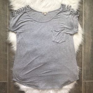 ✨2 for $10✨ WOMEN’S COLD SHOULDER GRAY TEE